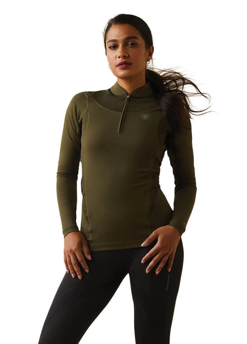 Ariat Ascent 1/4 Zip Baselayer - Relic 4 Ariat Ascent 1/4 Zip Baselayer - Relic - Image 2