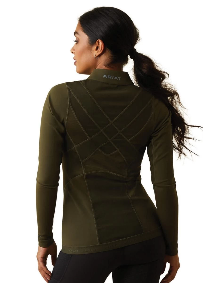 Ariat Ascent 1/4 Zip Baselayer - Relic 5 Ariat Ascent 1/4 Zip Baselayer - Relic - Image 3