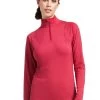 Ariat Auburn 1/4 Zip Baselayer - Red Bud -Equestrian Riding Equipment Store ariat auburn base red bud 1rdy