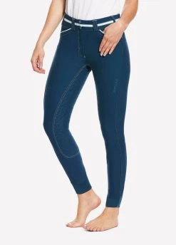 Ariat Womens Heritage Elite Grip Full Seat Breeches - Petroleum -Equestrian Riding Equipment Store ariat heritage petrol