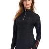 Ariat Laguna 1/4 Zip Top - Charcoal Grey -Equestrian Riding Equipment Store ariat laguna charcoal 1rdy