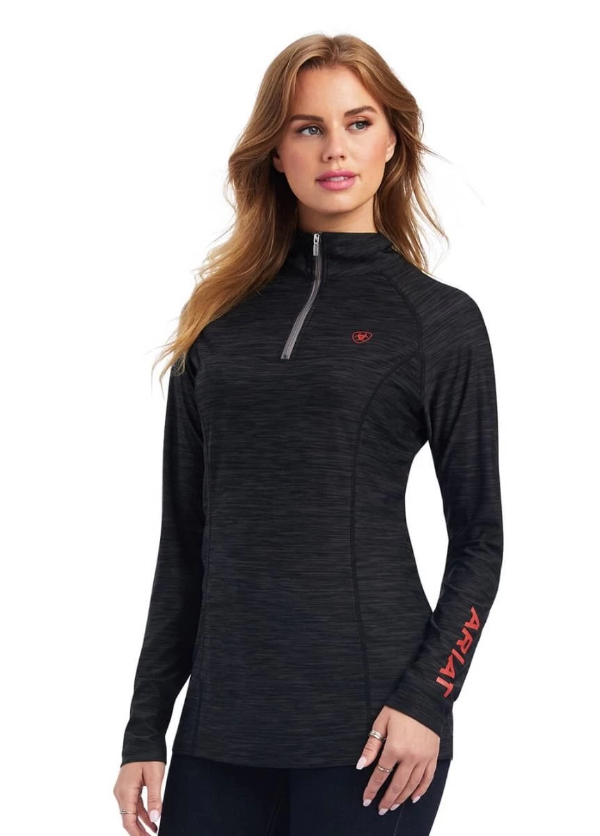 Ariat Laguna 1/4 Zip Top - Charcoal Grey 3 Ariat Laguna 1/4 Zip Top - Charcoal Grey