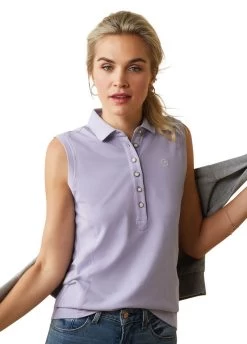 Ariat Sleeveless Prix 2.0 Polo - Heirloom Lilac