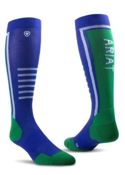 AriatTEK Slimline Performance Socks - Mazarine Blue/Pool