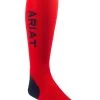 Ariat Performance Socks - Red/Navy -Equestrian Riding Equipment Store ariat socks red navy 1rdy