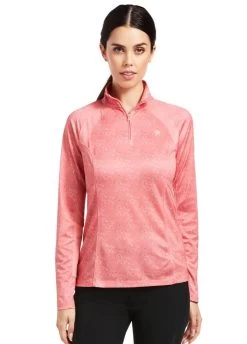 Ariat Sunstopper 2.0 1/4 Zip Baselayer - Trot Line Print