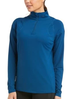 Ariat Auburn 1/4 Zip Baselayer - Blue Opal