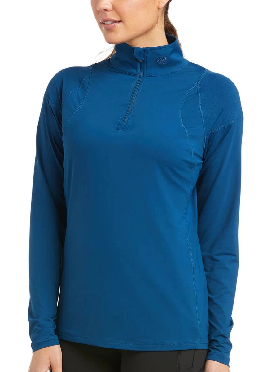 Ariat Auburn 1/4 Zip Baselayer - Blue Opal 3 Ariat Auburn 1/4 Zip Baselayer - Blue Opal