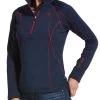 Ariat Conquest 2.0 1/2 Zip Top - Navy -Equestrian Riding Equipment Store ariatconquestnavy1rdy