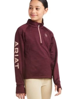 Ariat Kids Tek Team 1/2 Zip Sweatshirt - Windsor Wine
