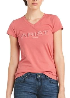 Ariat Womens 3D Logo T-Shirt - Amaranth