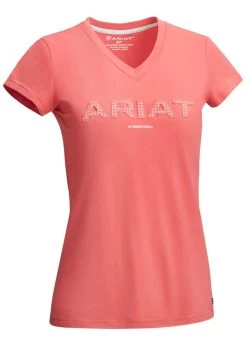 Ariat Womens 3D Logo T-Shirt - Amaranth -Equestrian Riding Equipment Store ariatlogoteeamaranthrdy