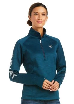 Ariat Tek Team 1/2 Zip Sweatshirt - Eurasian Teal