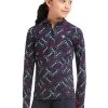 Ariat Kids Lowell 2.0 1/4 Zip Baselayer - Team Print -Equestrian Riding Equipment Store ariatyouthlowellteamrdy