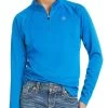 Ariat Kids Sunstopper 2.0 1/4 Zip Baselayer - Imperial Blue -Equestrian Riding Equipment Store ariatyouthsunstopperimpbluerdy