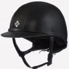 Charles Owen AYR8 PLUS Leather Look Riding Hat - Black/Black 1 Charles Owen AYR8 PLUS Leather Look Riding Hat - Black/Black -Equestrian Riding Equipment Store ayr8plusblk