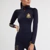 Holland Cooper Equestrian Equi Panel Base Layer - Ink Navy/Gold -Equestrian Riding Equipment Store baselayerpanel2rdy