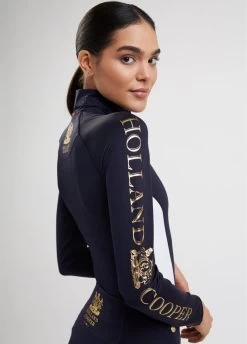 Holland Cooper Equestrian Equi Panel Base Layer - Ink Navy/Gold -Equestrian Riding Equipment Store baselayerpanelrdy