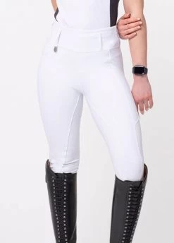 Blackfort Equestrian Riding Breggings - White/Silver -Equestrian Riding Equipment Store bf bregging white silver 2rdy