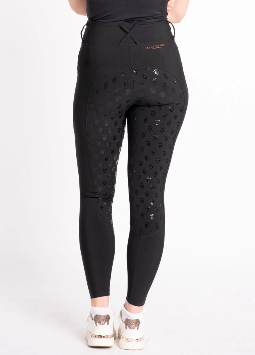 Blackfort Equestrian Everyday Active Riding Tights - Black/Rose 5 Blackfort Equestrian Everyday Active Riding Tights - Black/Rose - Image 3