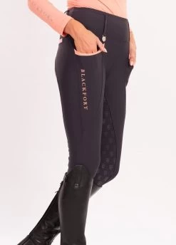 Blackfort Equestrian Training Tights - Grey/Peach