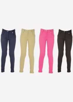 Burton Junior HyPERFORMANCE Jodhpurs - Beige -Equestrian Riding Equipment Store burtonjods 1 1