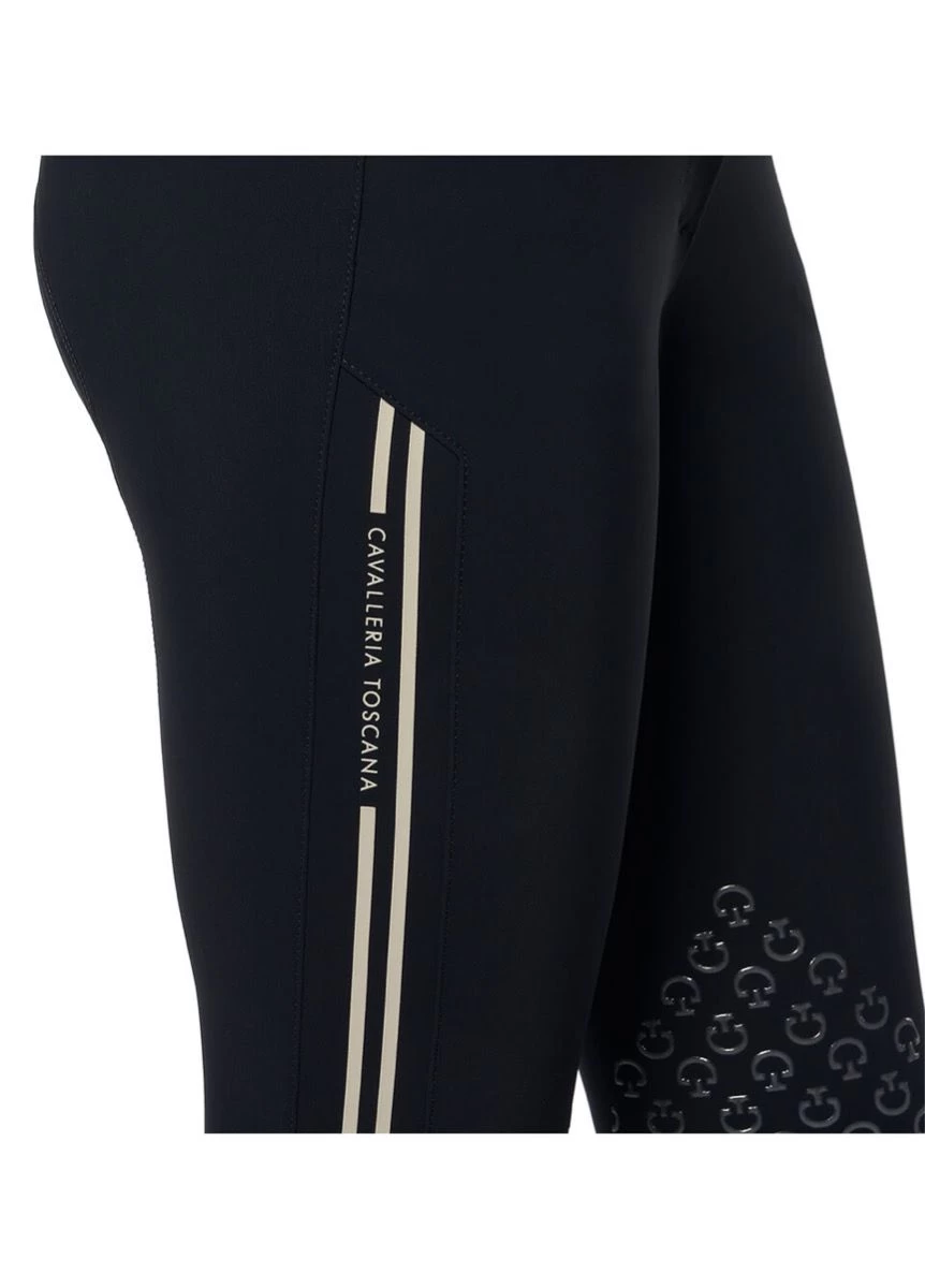Cavalleria Toscana Embossed Silicone Stripe Breeches - Navy 7 Cavalleria Toscana Embossed Silicone Stripe Breeches - Navy - Image 5