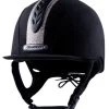 Champion X-Air Dazzle Plus Riding Hat - Black/Rose Gold 2 Champion X-Air Dazzle Plus Riding Hat - Black/Rose Gold -Equestrian Riding Equipment Store chmpx airdazzleblackrose1rdy