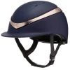 Charles Owen Halo Riding Helmet - Navy/Rose Gold -Equestrian Riding Equipment Store cowen halo navymatte 1rdy