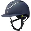 Charles Owen EQx Kylo MIPS Wide Peak Matte Hat - Navy -Equestrian Riding Equipment Store cowen kylo mips wide matte navy 1rdy