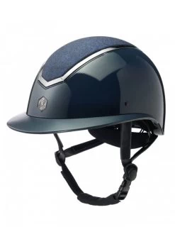 Charles Owen EQx Kylo Wide Peak Gloss & Sparkly Hat - Navy
