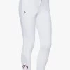 Cavalleria Toscana Girls Colour Knee Grip Breeches - White -Equestrian Riding Equipment Store ct colour breechkg white 1rdy