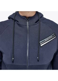 Cavalleria Toscana Pennant Piqué Hoodie - Navy -Equestrian Riding Equipment Store ct pennant hoodie blue 4rdy