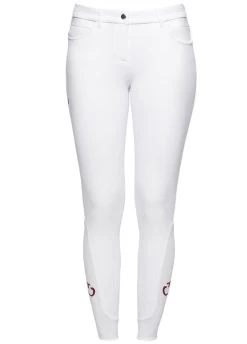 Cavalleria Toscana New Knee Grip Breeches - White -Equestrian Riding Equipment Store ctbreechwhiterdy
