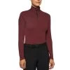 Cavalleria Toscana Turtleneck Base Layer - Burgundy 1 Cavalleria Toscana Turtleneck Base Layer - Burgundy -Equestrian Riding Equipment Store ctturtleburgrdy