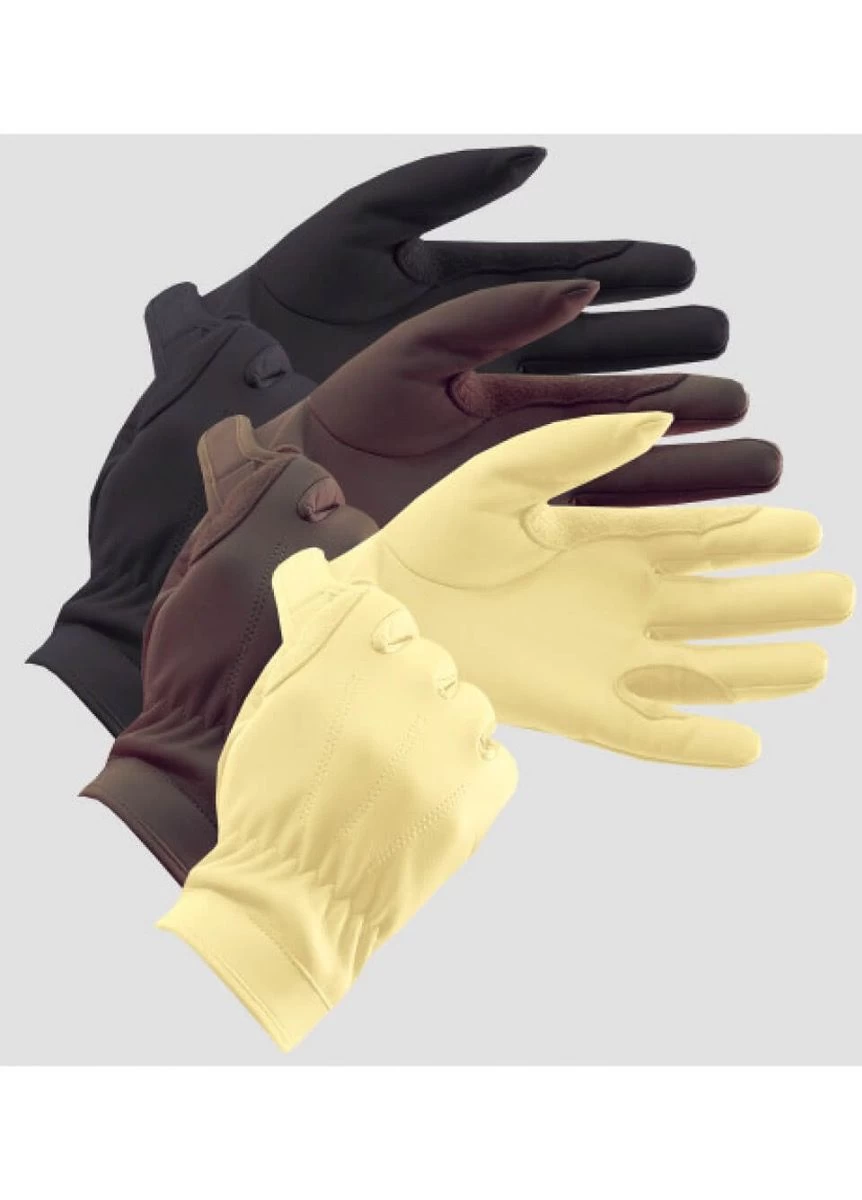 Equetech Leather Show Gloves - Brown 3 Equetech Leather Show Gloves - Brown