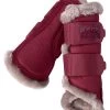 Eskadron Mesh Faux Fur Boots - Rustic Red -Equestrian Riding Equipment Store eskmeshbootred1rdy