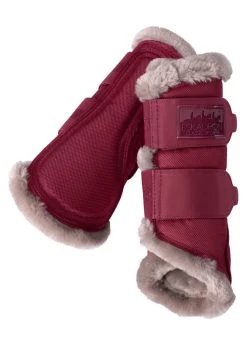 Eskadron Mesh Faux Fur Boots - Rustic Red