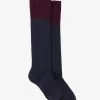 Fairfax & Favor Knee High Socks - Navy/Plum -Equestrian Riding Equipment Store ff socks plum 1rdy