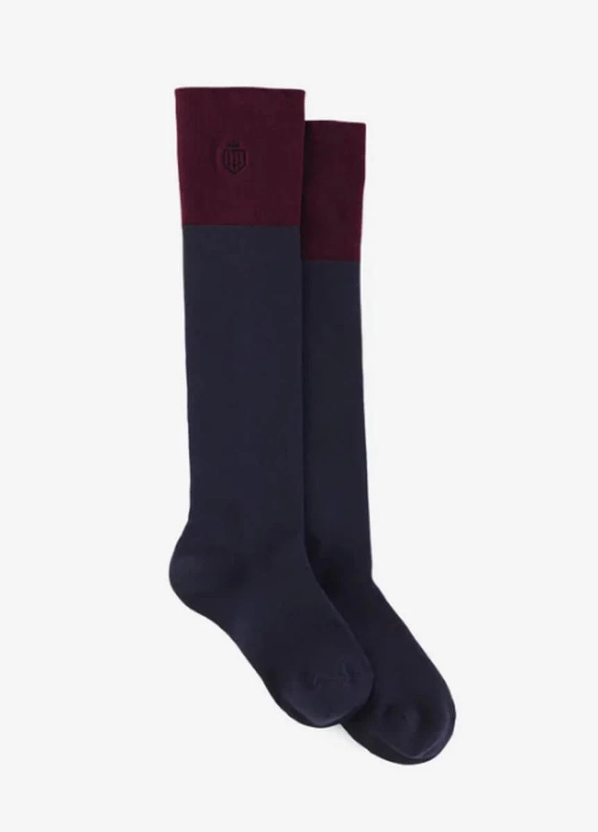 Fairfax & Favor Knee High Socks - Navy/Plum 3 Fairfax & Favor Knee High Socks - Navy/Plum