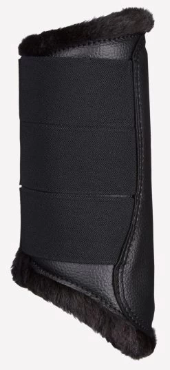 LeMieux Fleece Lined Brushing Boots - Black -Equestrian Riding Equipment Store fl bootblk 2lr