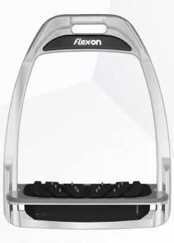 Flex-On Aluminium Hunter Stirrups - Silver/Silver/Black