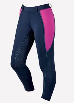 Dublin Performance Flex Zone Riding Tights - Navy/Pink