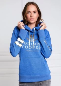 Holland Cooper Heritage Hoodie - Deep Cobalt Marl