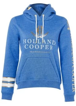 Holland Cooper Heritage Hoodie - Deep Cobalt Marl -Equestrian Riding Equipment Store hc heritage cobalt 3rdy