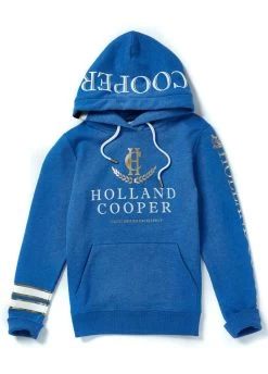 Holland Cooper Heritage Hoodie - Deep Cobalt Marl -Equestrian Riding Equipment Store hc heritage cobalt 4rdy