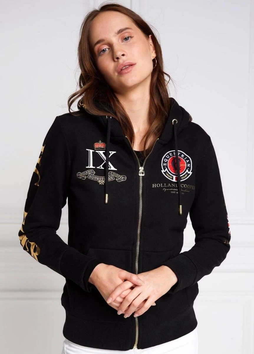 Holland Cooper Team Hoodie - Black 3 Holland Cooper Team Hoodie - Black