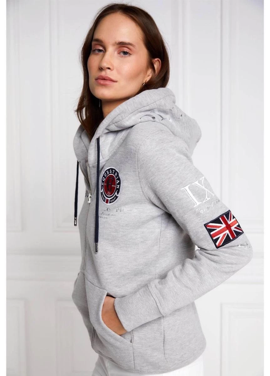 Holland Cooper Team Hoodie - Grey Marl 3 Holland Cooper Team Hoodie - Grey Marl