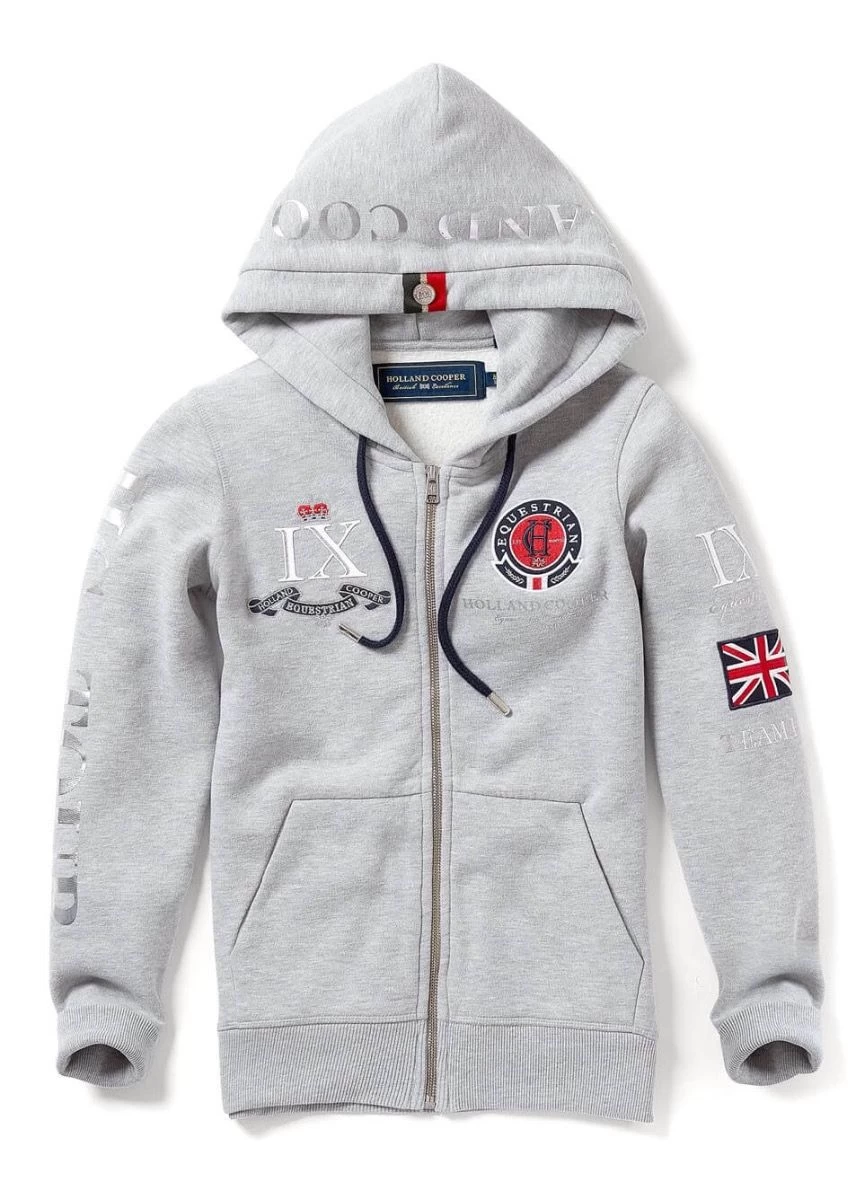 Holland Cooper Team Hoodie - Grey Marl 5 Holland Cooper Team Hoodie - Grey Marl - Image 3