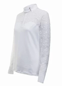 Holland Cooper Newbury L/S Base Layer - White -Equestrian Riding Equipment Store hc newbury ls white 3rdy